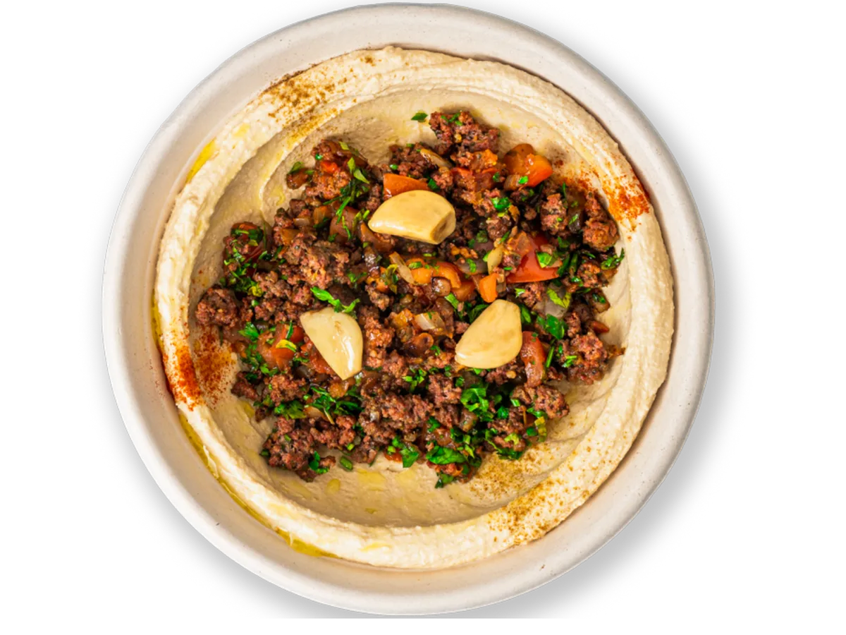 Minced Meat Hummus Bowl