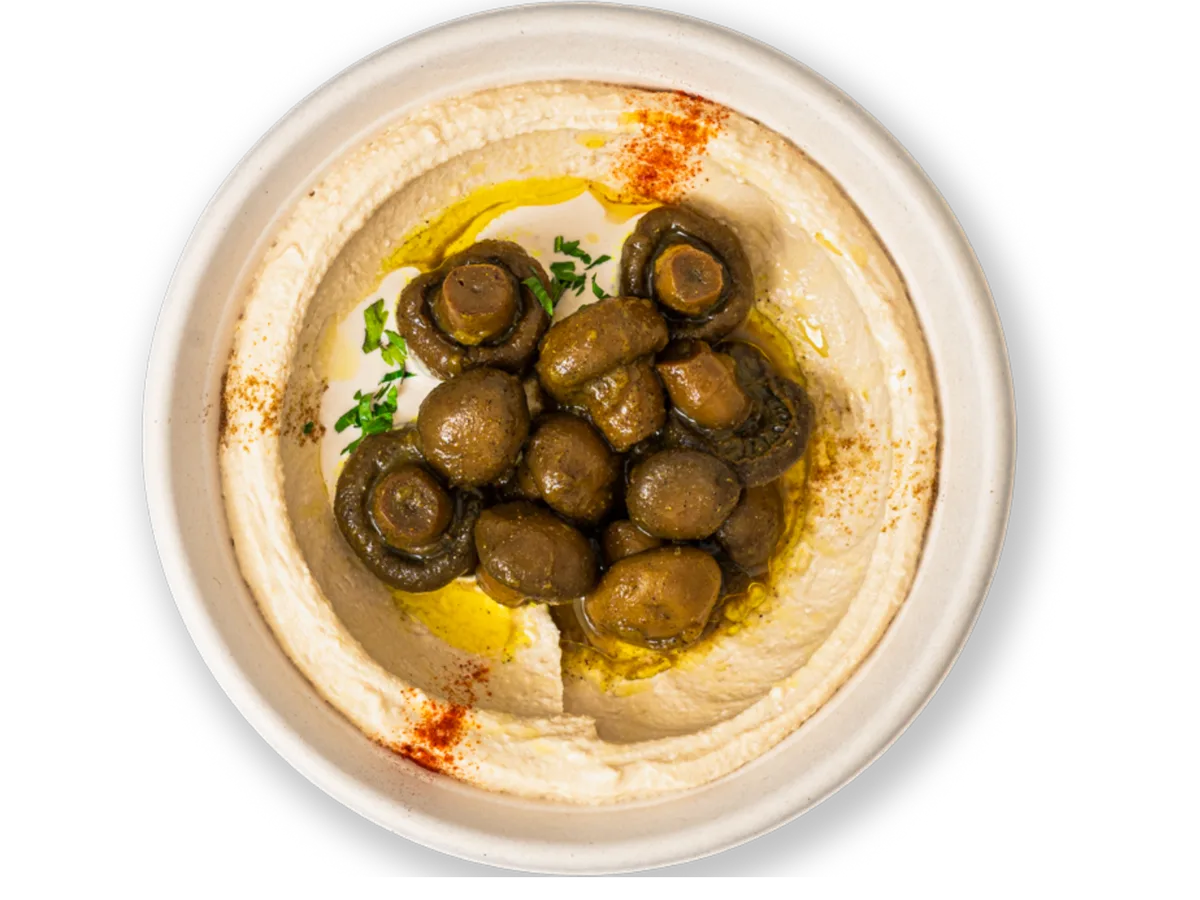 Mushrooms Hummus Bowl