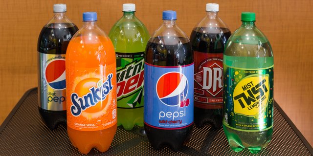 Assorted 2L Soda Bottles