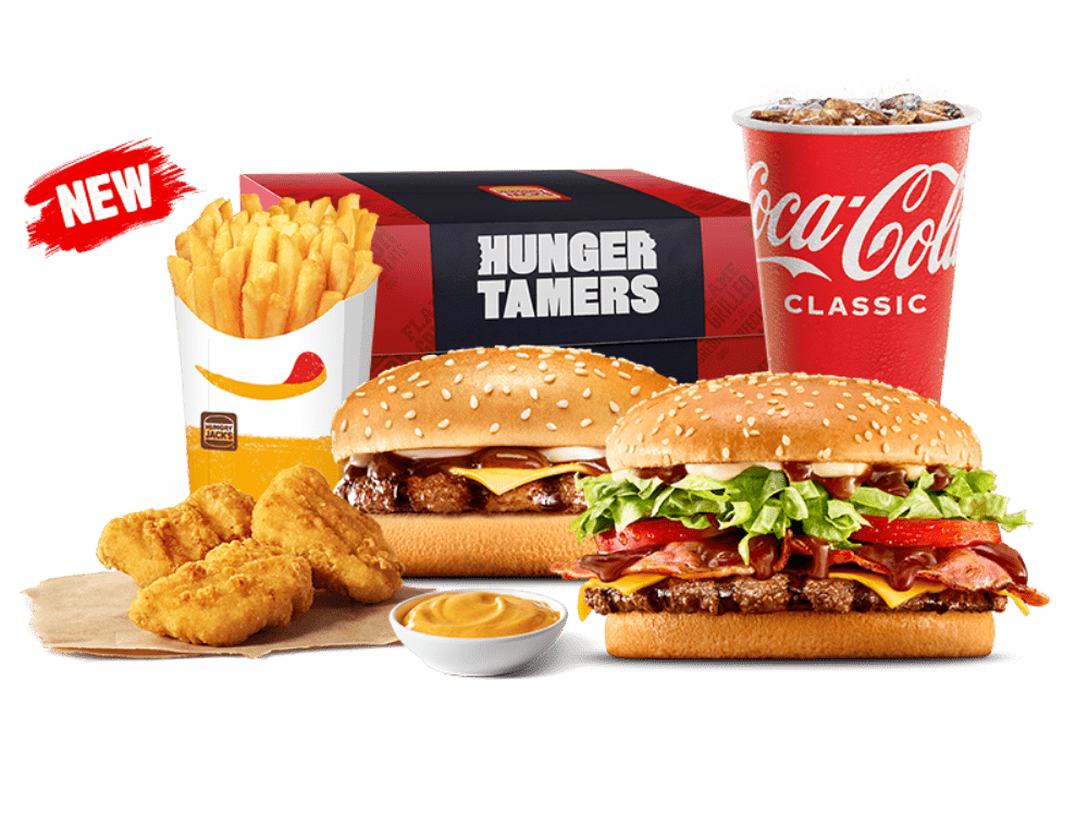 Large Bacon Gravy Whopper Hunger Tamers