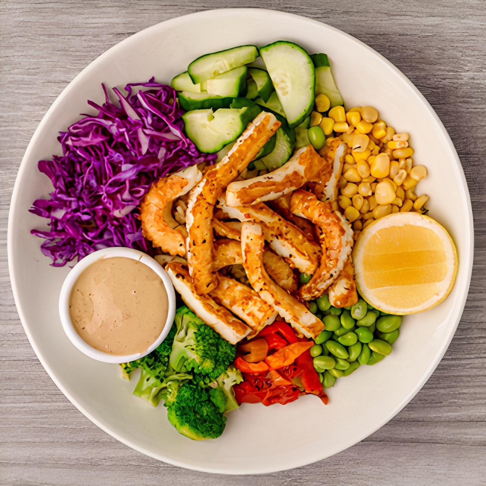 Hunky Bowl With Grilled Calamari