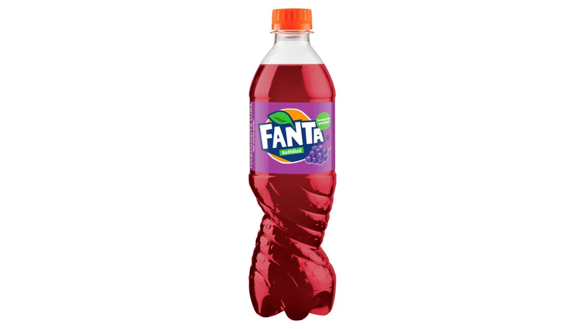 Fanta málnaízű szénsavas üdítőital cukorral és édesítőszerekkel 500 ml