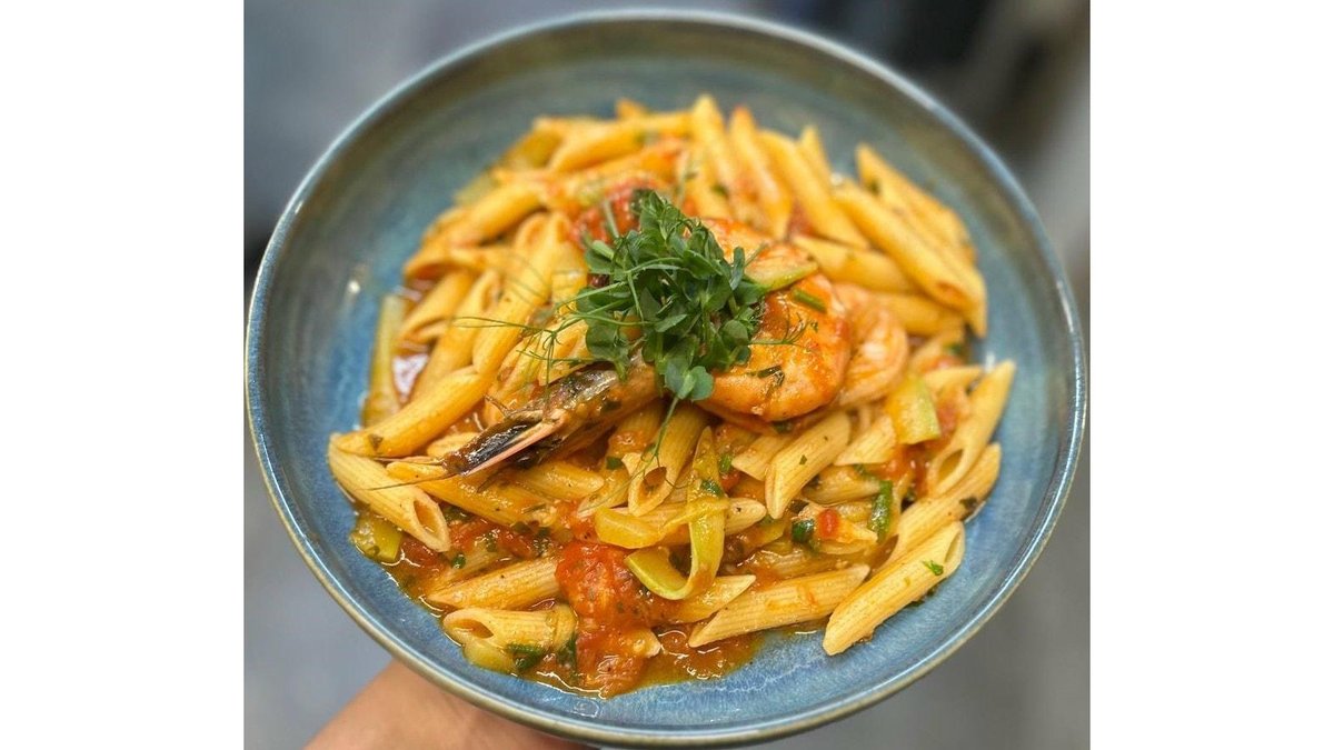 Penne Gamberi and Zucchini