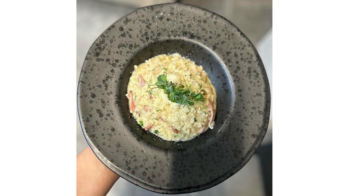 Risotto con Funghi Porcini and Speck