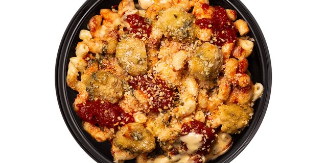 Crispy Chicken Parmesan Mac and Cheese