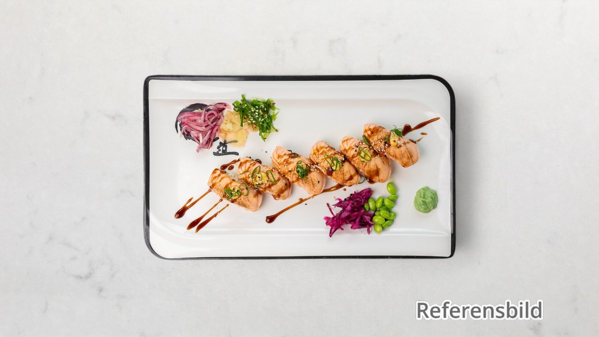 Flamberad Lax Nigiri 8 Bitar