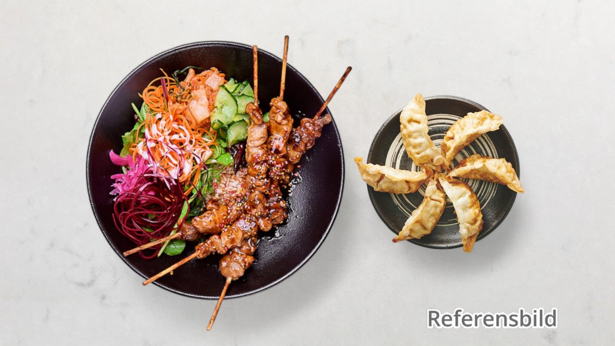 Kycklingdumplings med Yakitori