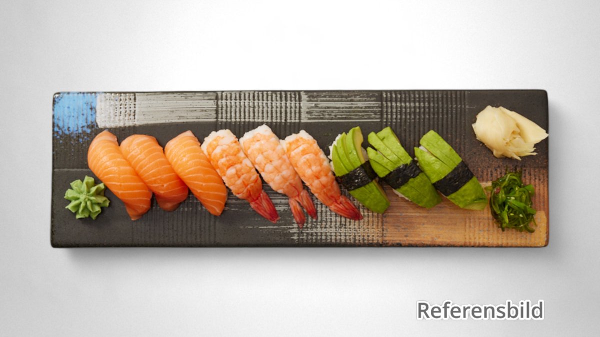 Lax, Räka and Avokado Nigiri 12 Bitar