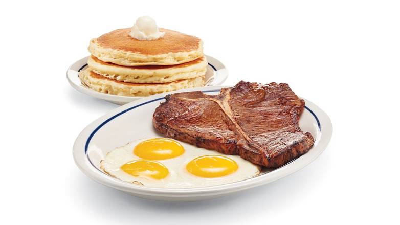 T-Bone Steak and Eggs