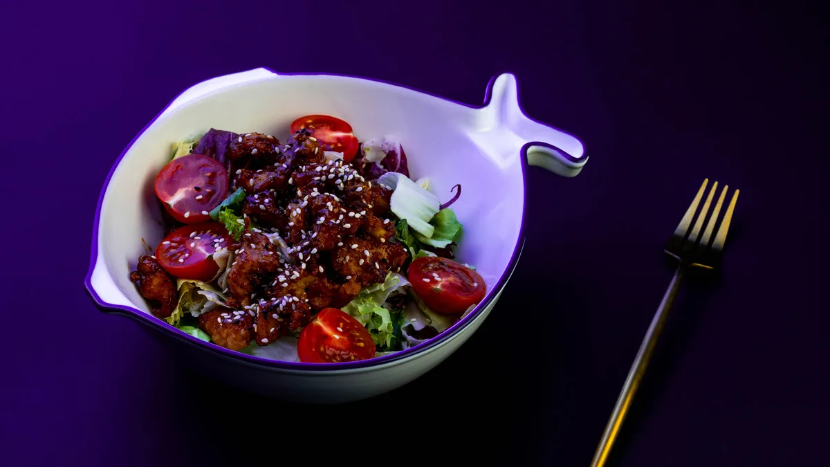 Chicken teriyaki salad