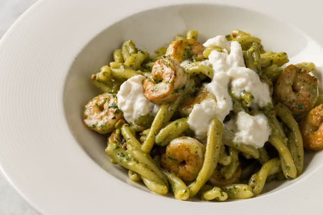 Casarecce Pistachio e Gamberetti