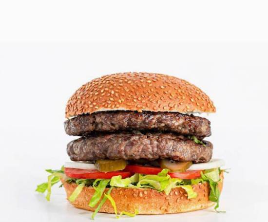 Double Burger and Fries