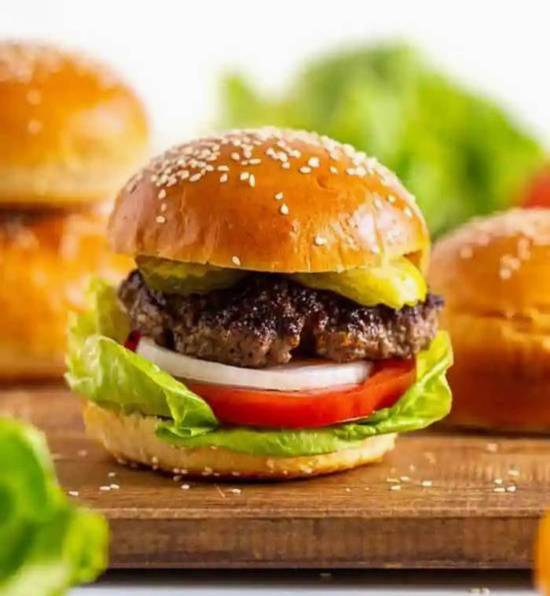 Spicy Burger and Fries