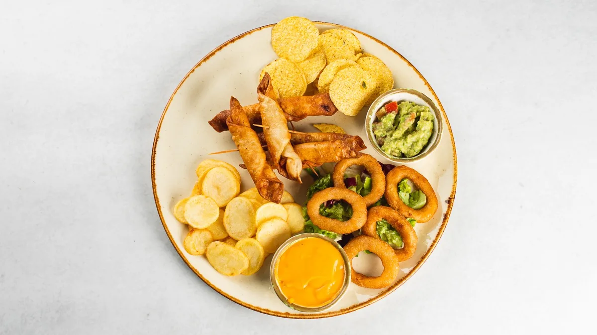 Taquitos s čebulnimi obročki