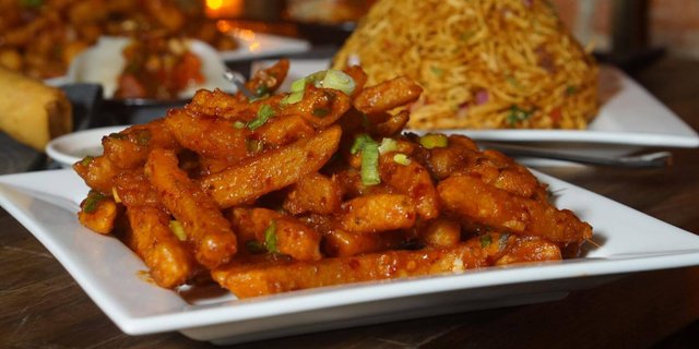 Crispy Chili Potatoes