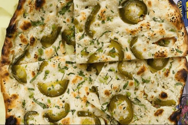 Jalapenos and Garlic Naan