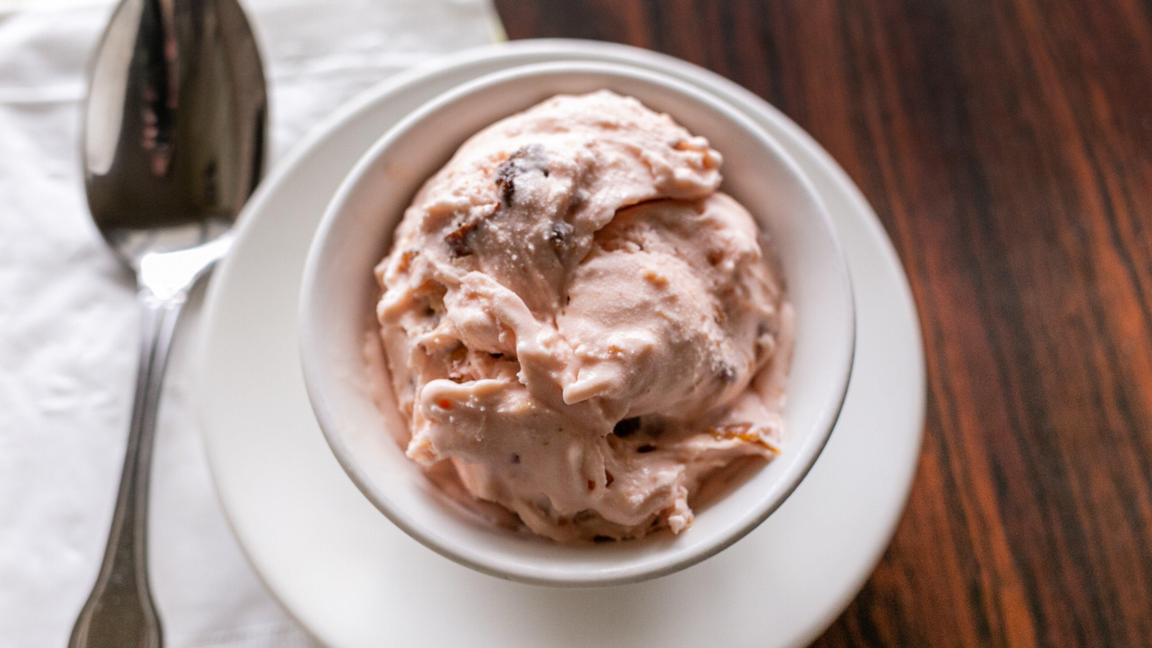 5. Rose Coconut Almond Fruit Ice Cream