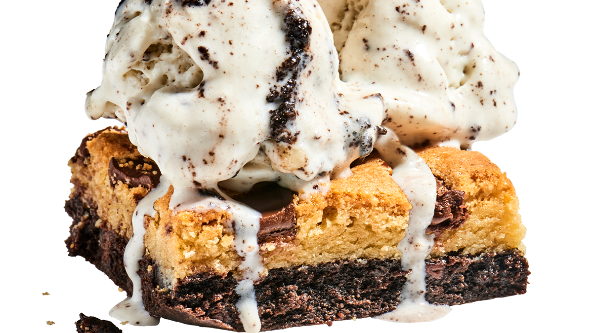 Ice Cream on a Brownie