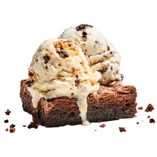 Ice Cream on a Brownie