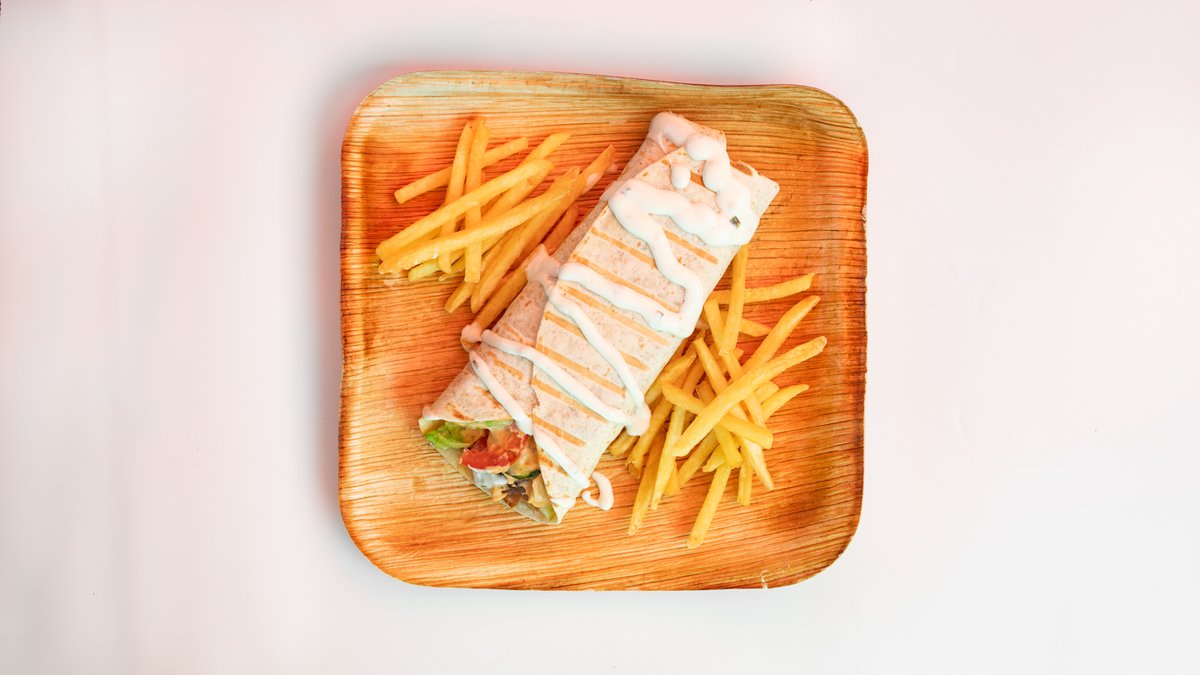 Tortilla kebab s hranolkami