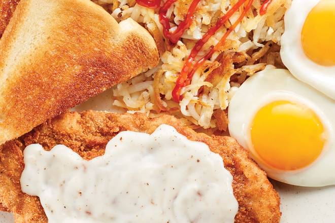 Country Fried Steak and Eggs