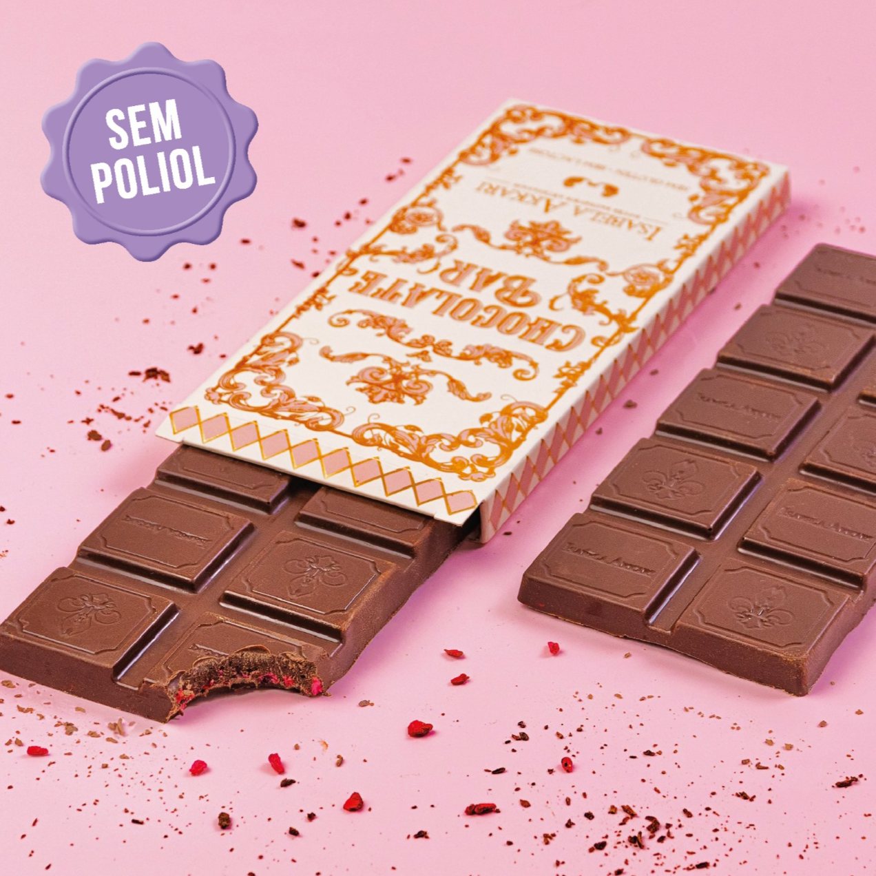 Barra Meio Amargo Frutas Vermelhas 80 Gr