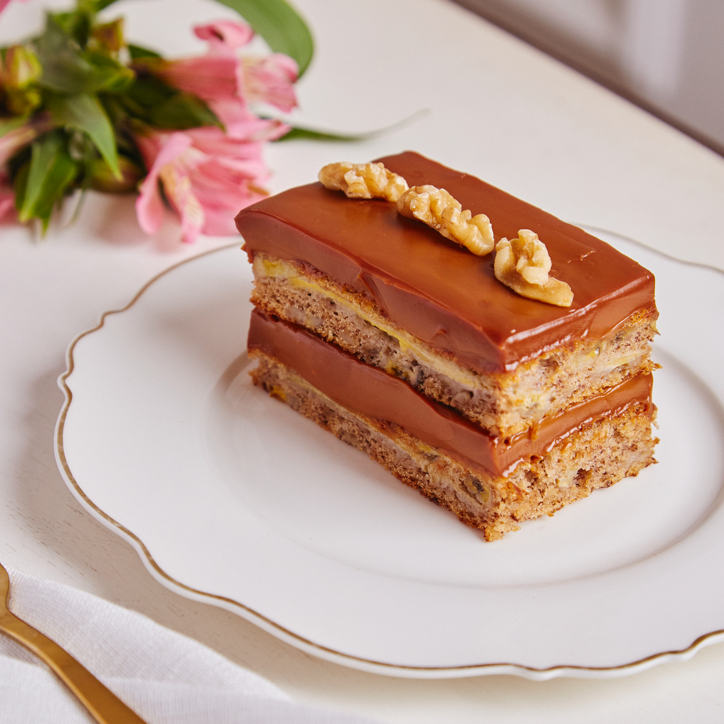 Bolo De Banana E Doce De Leite - Fatia