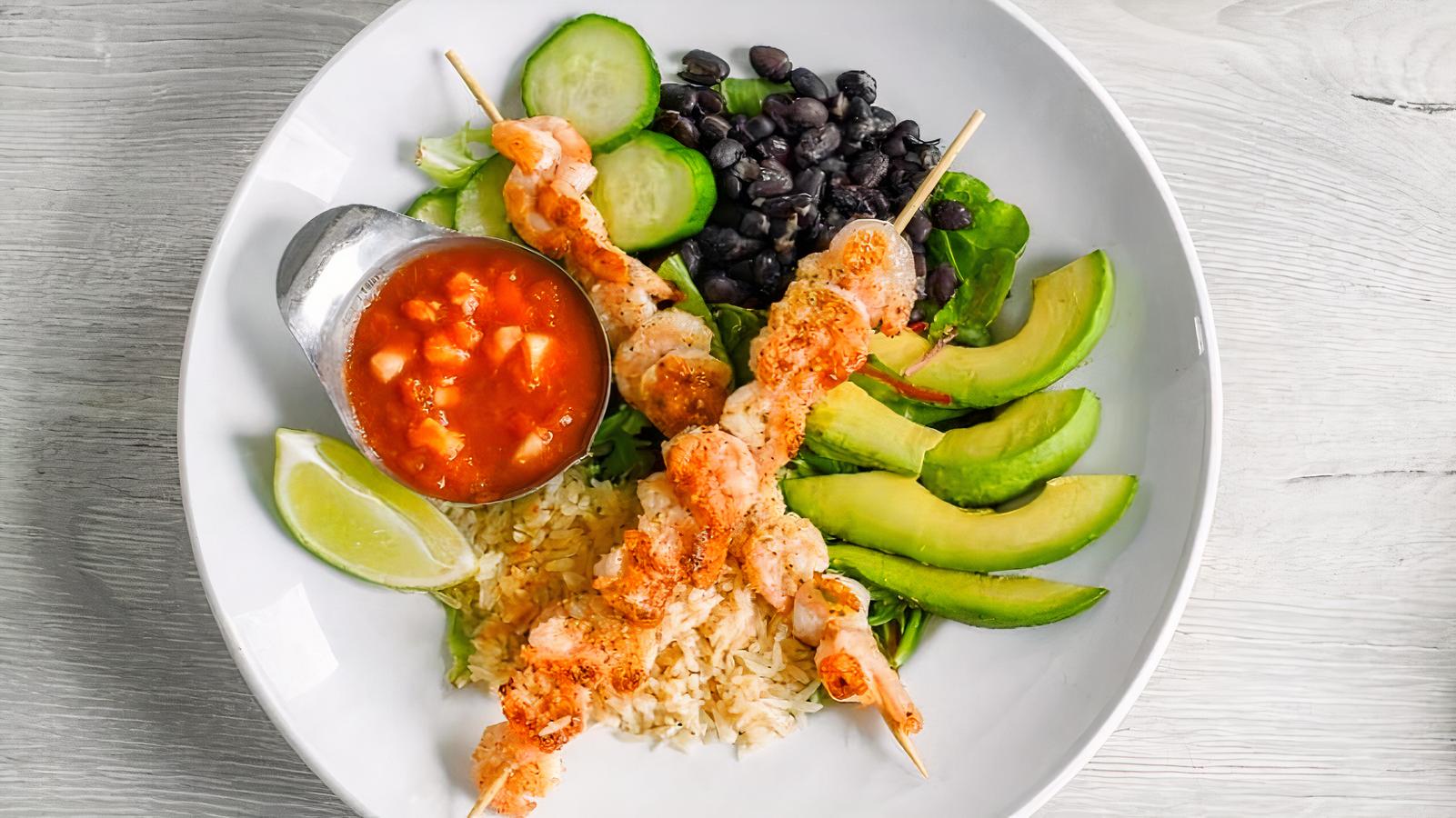 SHRIMP SKEWER SALAD
