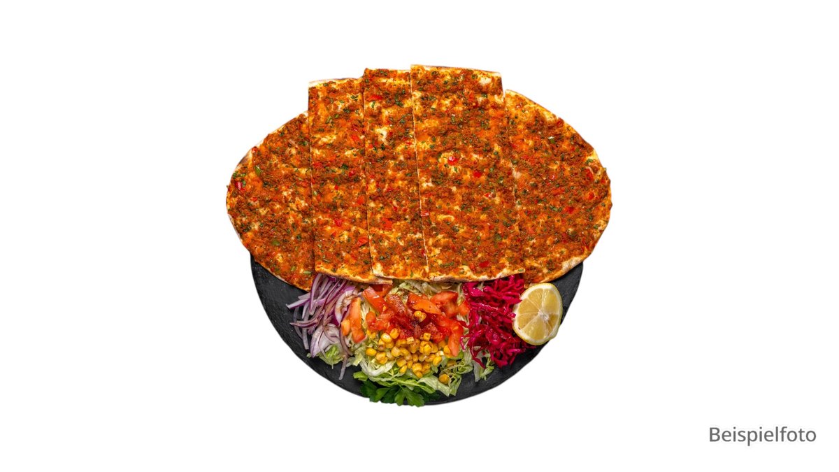 Lahmacun-Teller mit Pommes frites