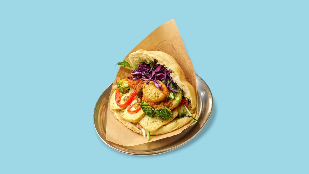 Veganer Döner mit Tofu and Grillgemüse