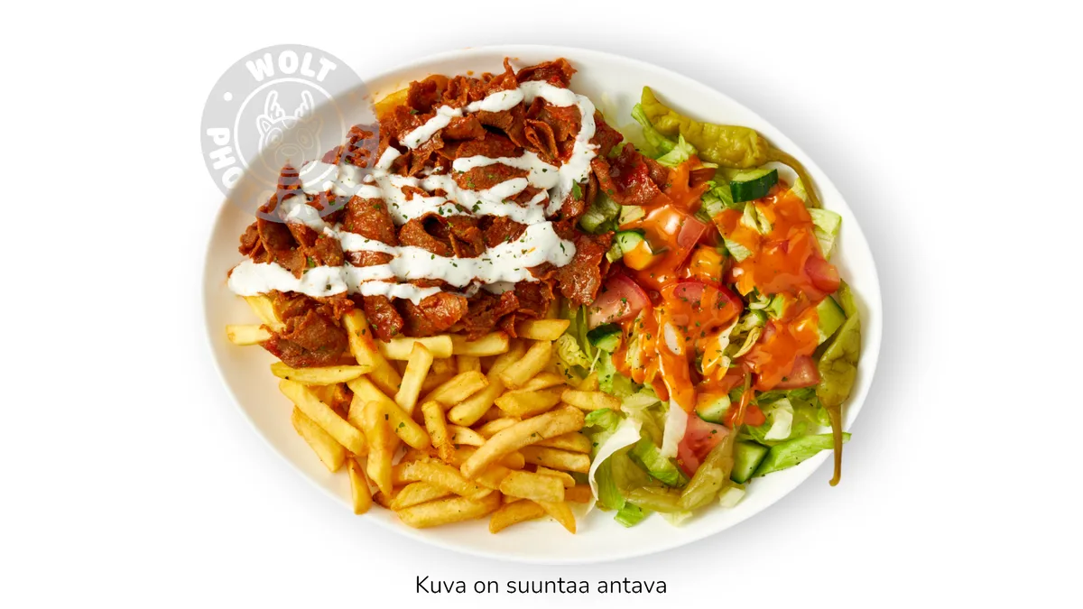 Kebab lisukkeella