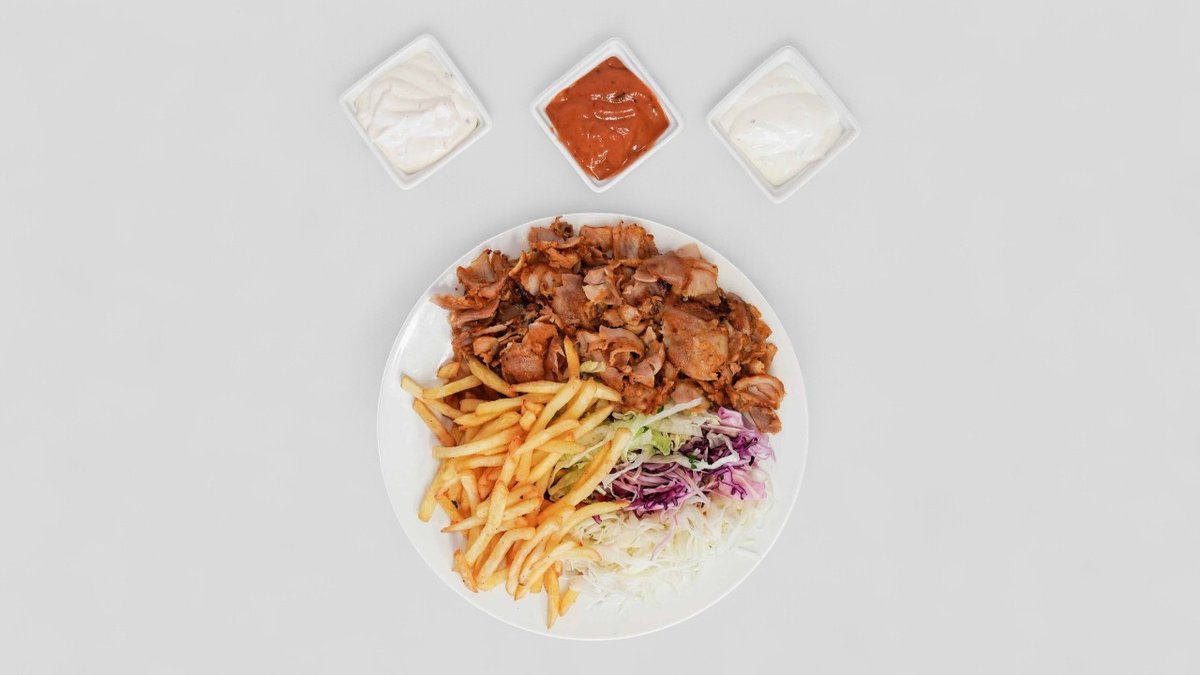 Kebab talíř s hranolky