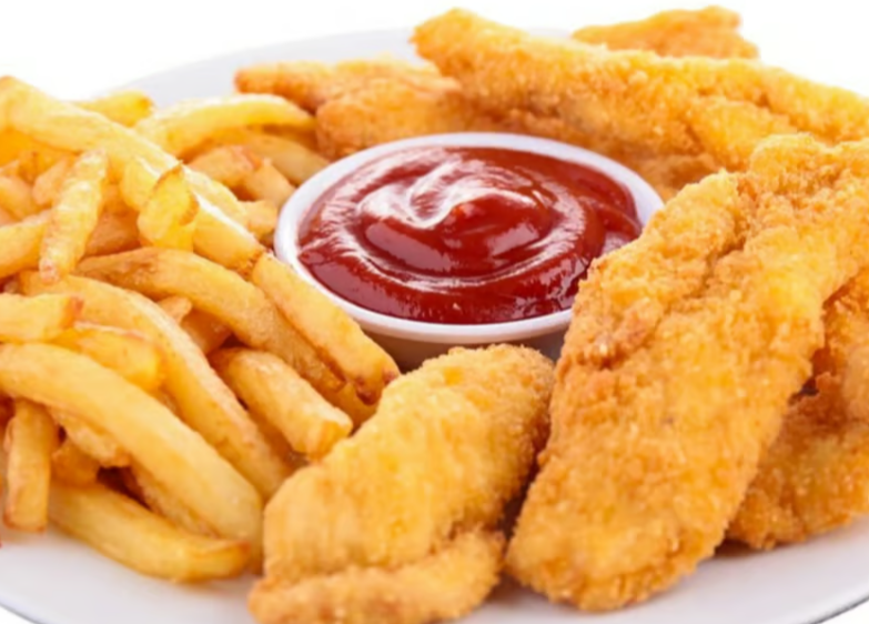 Crispy Chicken Tenders and Fries