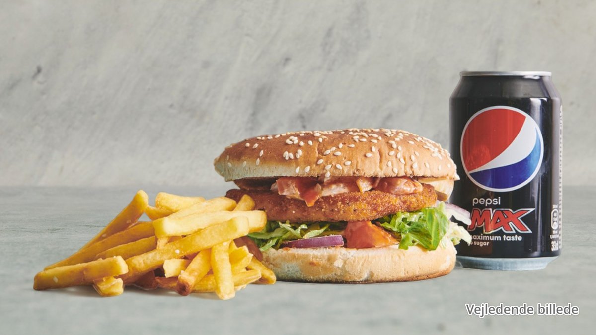 Kyllingeburger menu