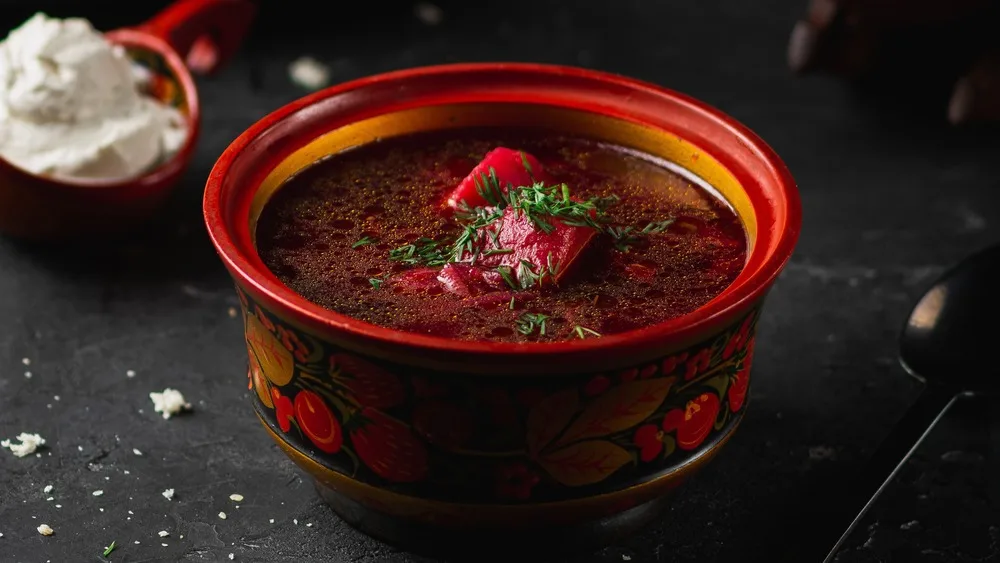 Borsch + Sour Cream and Bread