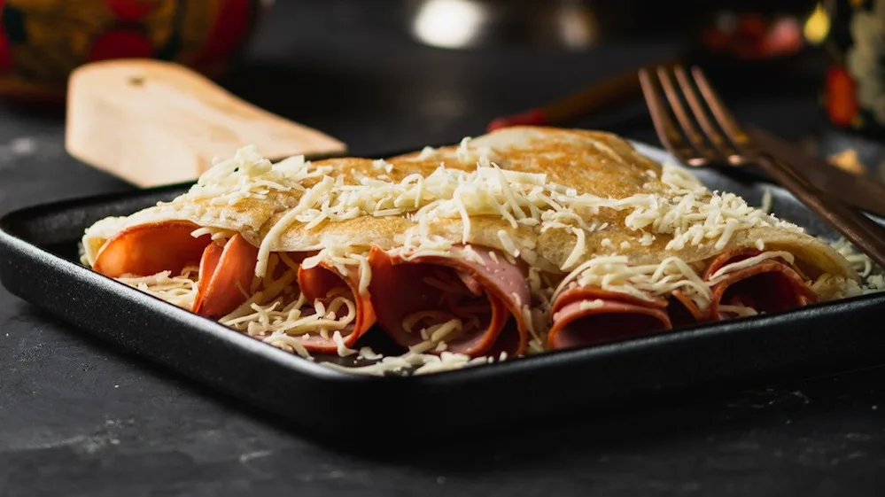 Crepe with Ham and Cheese