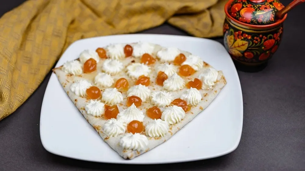 Crepe with Sour Cream and Jam