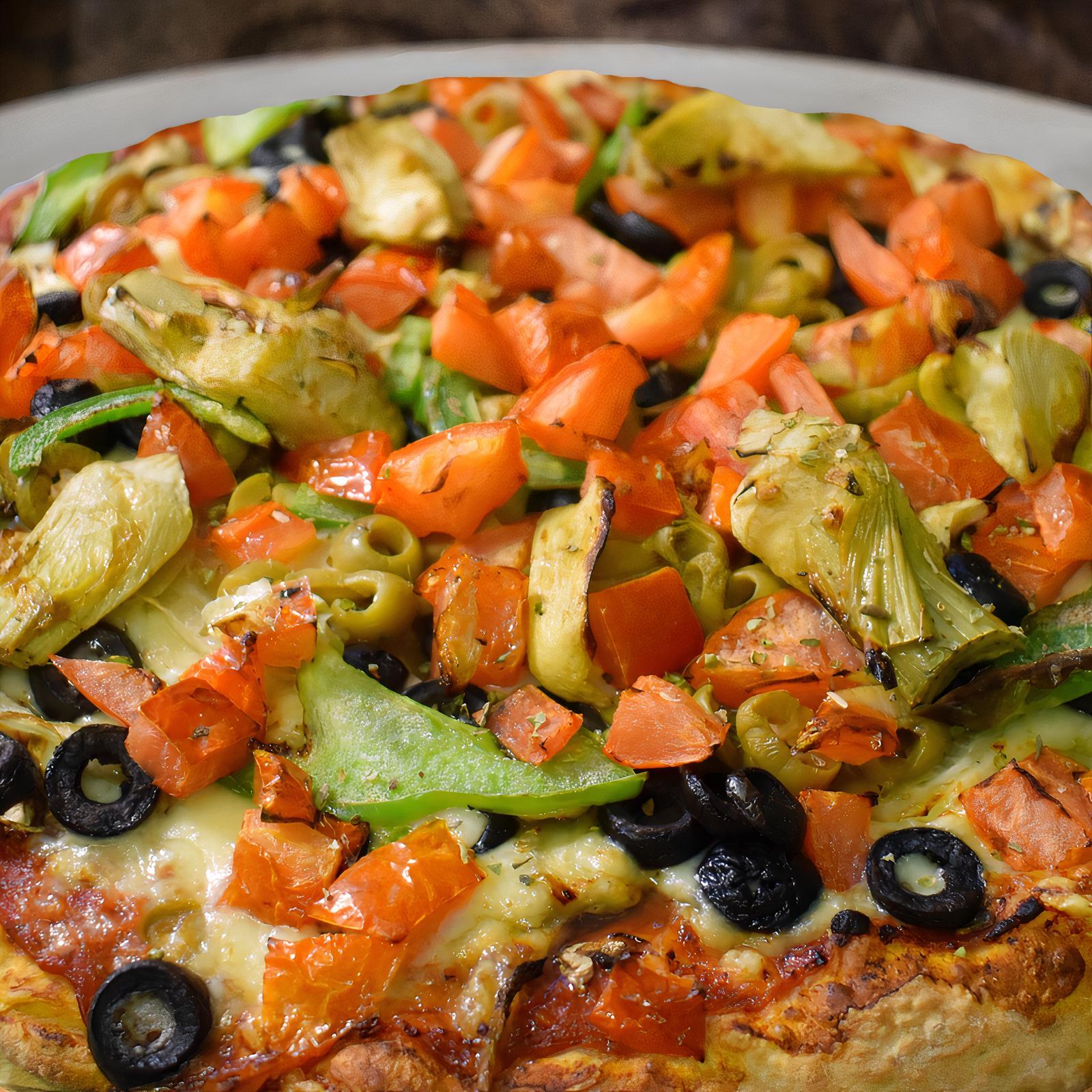 14" Pizza végétarienne deluxe / 14" Vegetarian Deluxe Pizza