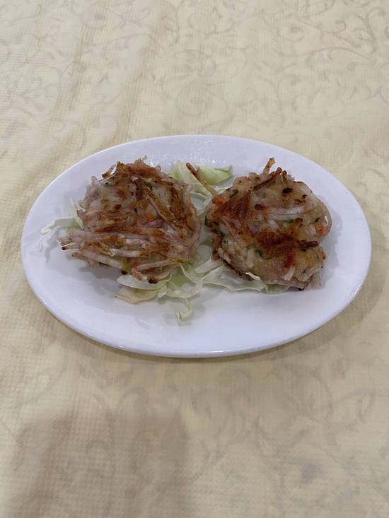 Pan Fried Taro Shrimp Cake （芋絲蝦餅）