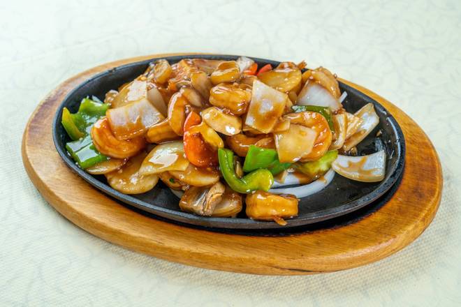 Sizzling Prawns Platter (鐵板蝦)