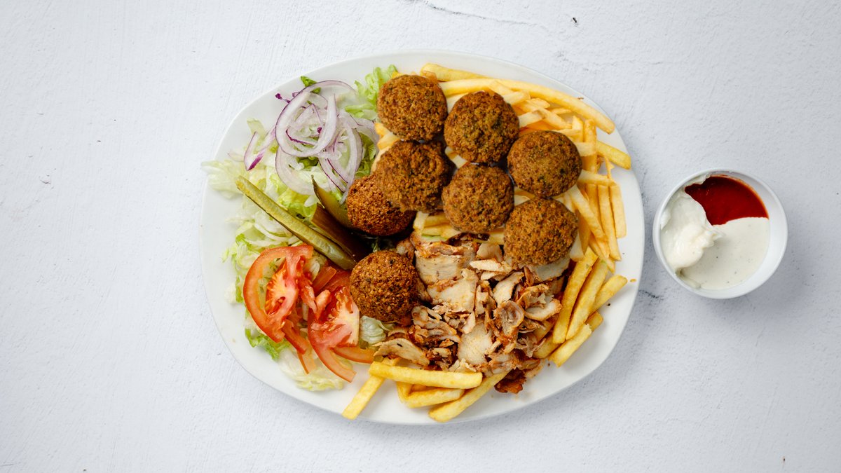 X-Stor Falafeltallrik med Kyckling
