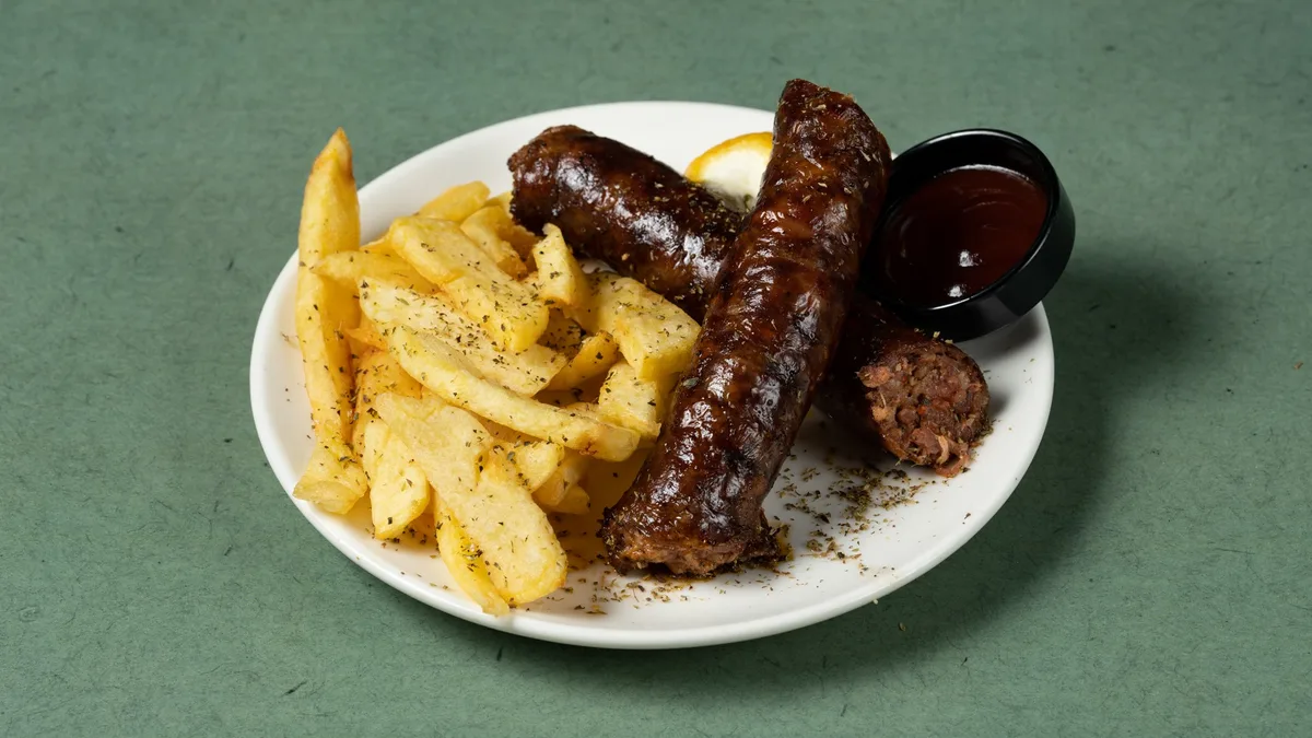 Χωριάτικο Λουκάνικο με Σως Bbq