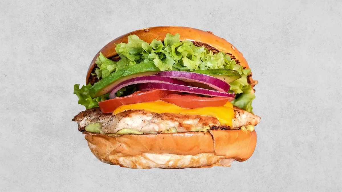 Chicken Avocado Trip Burger