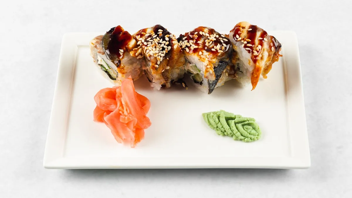 Unagi Onigaro uramaki (4 kosi)