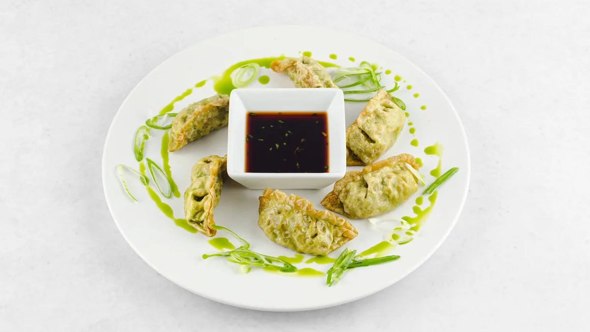 Veganski japonski žlikrofi Gyoza z zelenjavo (6 kos)