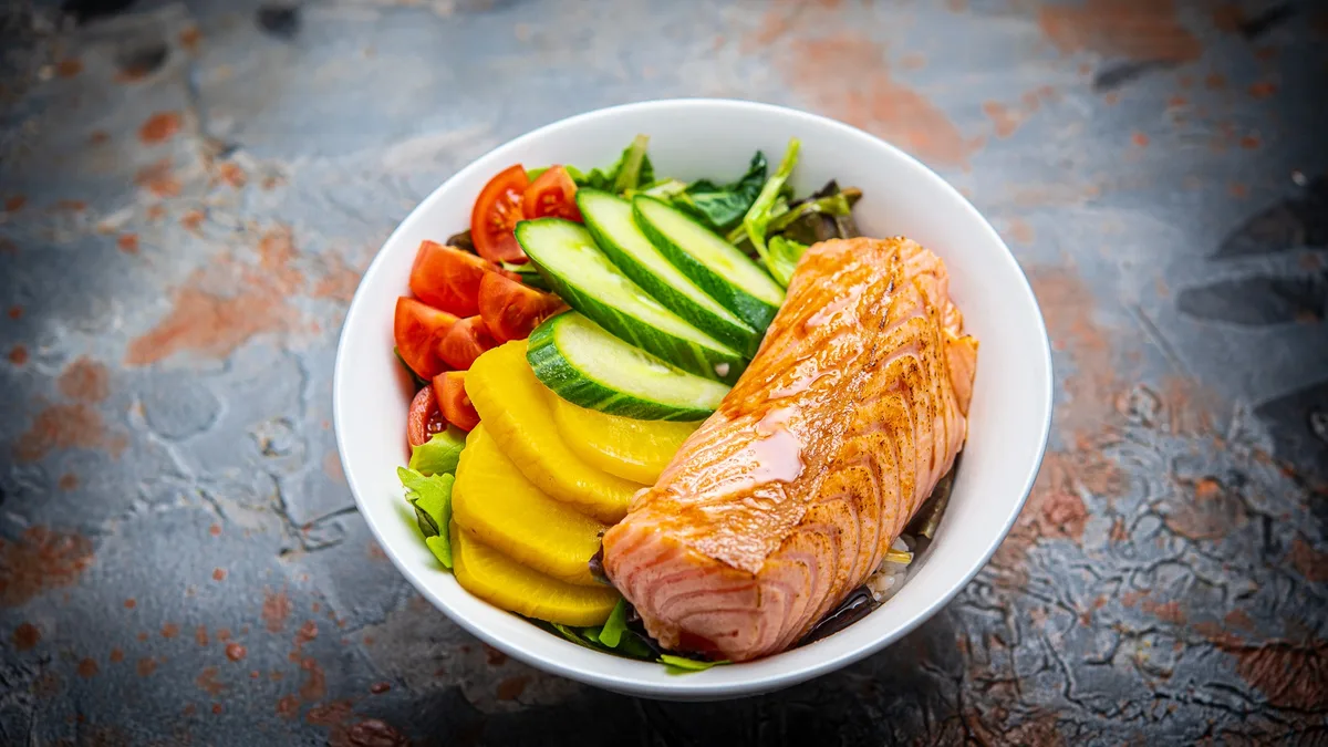 SALMON TERIYAKI DON
