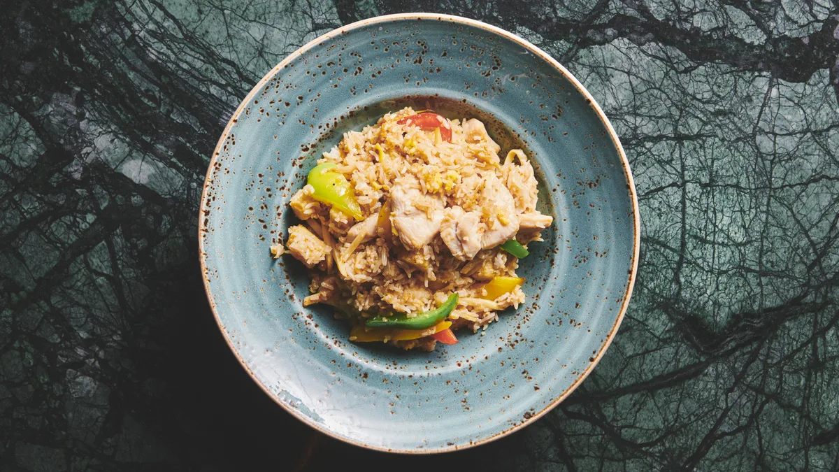 15A Stegte ris med grøn karry 🌶️🌶️