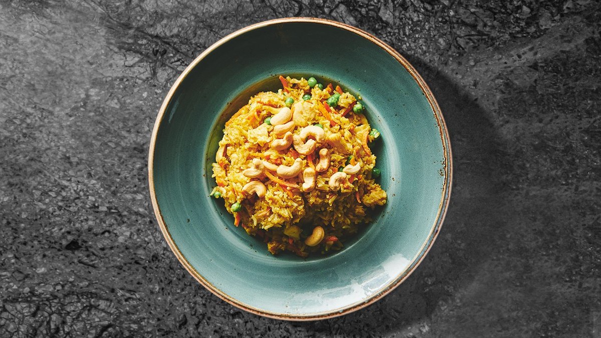 16A Stegte ris med gul karry 🌶️