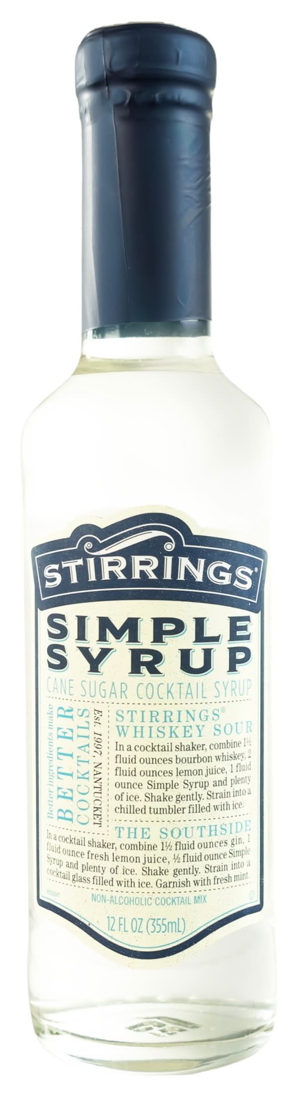 Stirrings Non Alcoholic Cane Sugar Cocktail Simple Syrup (12 fl oz)