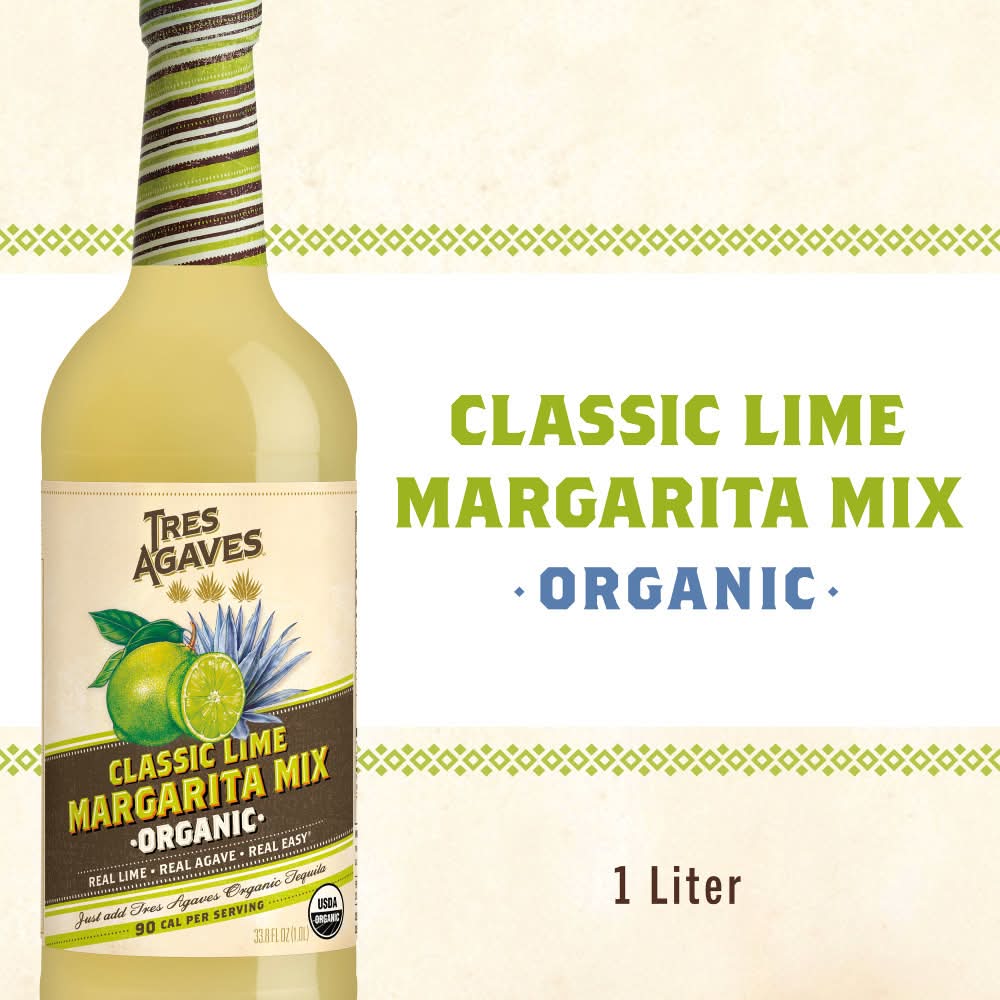 Tres Agaves Organic Classic Lime Margarita Mix (33.8 fl oz)